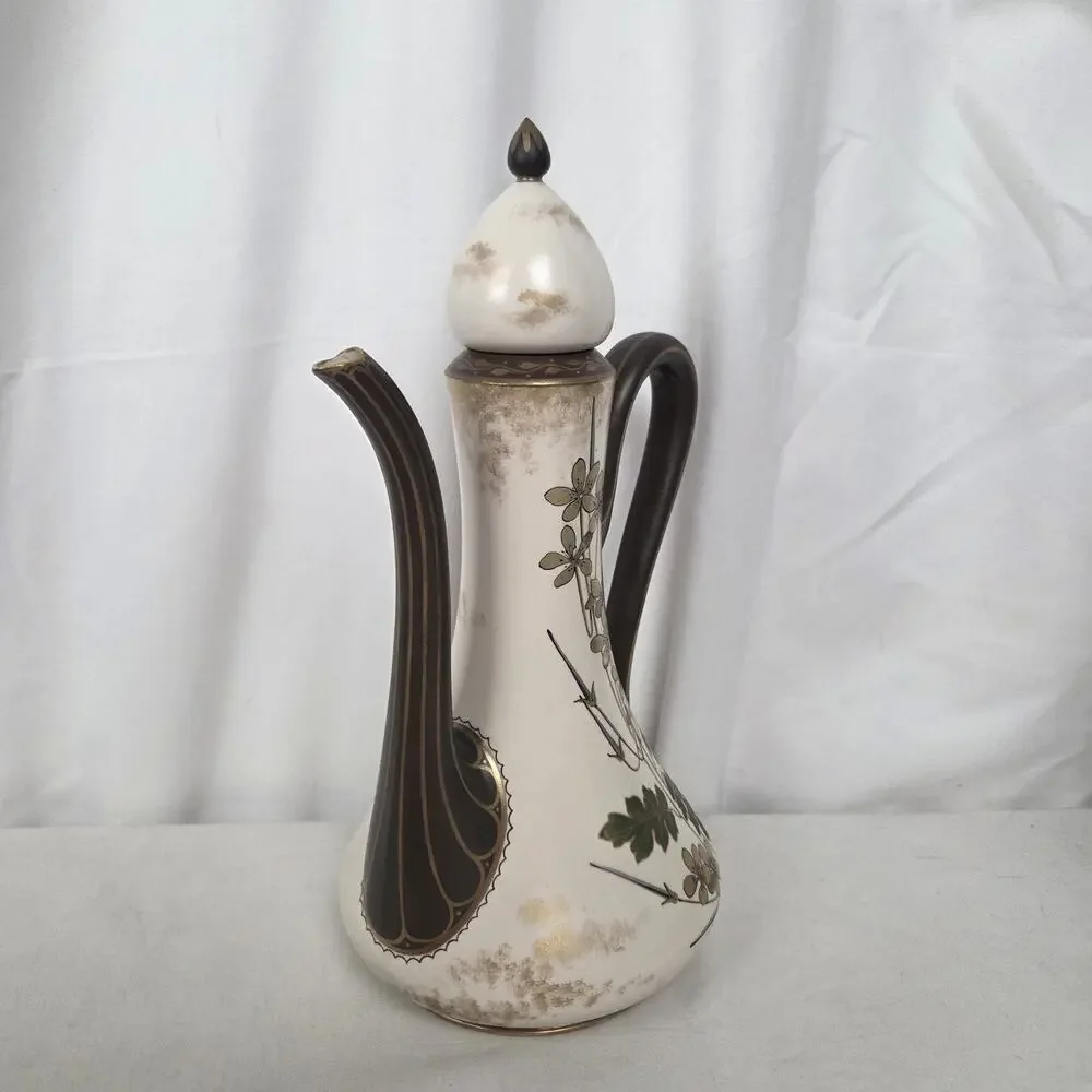 Royal Doulton Burslem Ewer Tea Pot Lidded Hand Painted Floral Persian Inspired